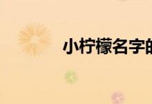 小柠檬名字的含义（小柠檬）