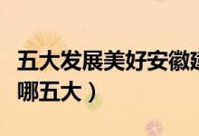 五大发展美好安徽建设（五大发展美好安徽是哪五大）