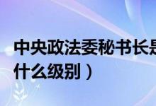 中央政法委秘书长是什么级别（市委秘书长是什么级别）