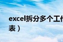 excel拆分多个工作表（excel如何拆分工作表）