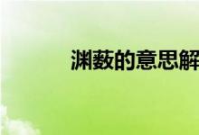 渊薮的意思解释（渊薮的意思）
