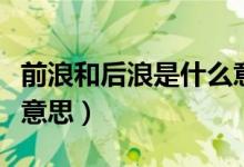 前浪和后浪是什么意思啊(前浪和后浪是什么意思)