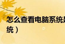 怎么查看电脑系统是win几（怎么查看电脑系统）