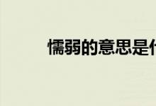 懦弱的意思是什么（懦弱的意思）