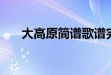 大高原简谱歌谱完整版（大高原简谱）