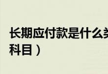 长期应付款是什么类科目（长期应付款是什么科目）