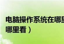 电脑操作系统在哪里看型号（电脑操作系统在哪里看）