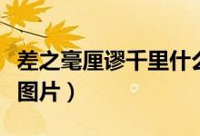 差之毫厘谬千里什么意思（差之毫厘谬以千里图片）