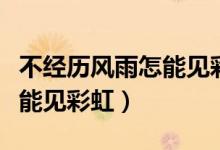 不经历风雨怎能见彩虹的句子（不经历风雨怎能见彩虹）