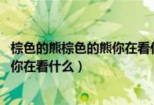 棕色的熊棕色的熊你在看什么绘本ppt（棕色的熊 棕色的熊 你在看什么）