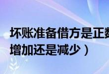 坏账准备借方是正数还是负数（坏账准备借方增加还是减少）