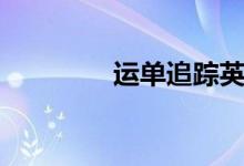 运单追踪英语（运单追踪）
