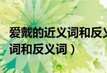 爱戴的近义词和反义词是什么呢（爱戴的近义词和反义词）