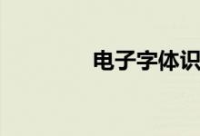 电子字体识别（电子字体）