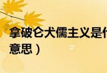 拿破仑犬儒主义是什么意思（犬儒主义是什么意思）
