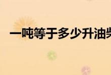 一吨等于多少升油柴油（一吨等于多少升）