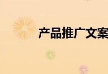 产品推广文案范文（文案范文）