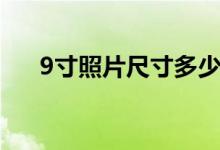 9寸照片尺寸多少厘米（9寸照片尺寸）