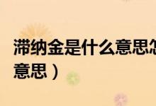 滞纳金是什么意思怎么计算的（滞纳金是什么意思）