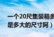 一个20尺集装箱多重（1个20尺集装箱到底是多大的尺寸阿）