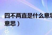 四不两直是什么意思（爱情可遇不可求是什么意思）