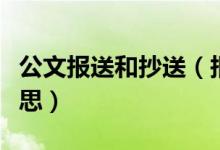 公文报送和抄送（报送和抄送的区别是什么意思）