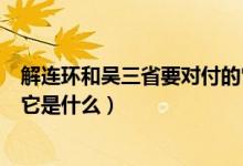 解连环和吴三省要对付的它是什么（解连环和吴三省对付的它是什么）
