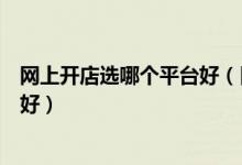 网上开店选哪个平台好（目前一般网上开店哪一个平台比较好）