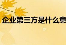 企业第三方是什么意思（第三方是什么意思）