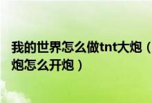 我的世界怎么做tnt大炮（我的世界0 13 0大炮怎么做 tht大炮怎么开炮）