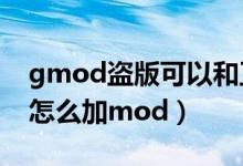 gmod盗版可以和正版联机吗?（gomd盗版怎么加mod）