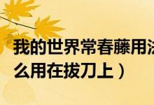 我的世界常春藤用法（我的世界永恒常春藤怎么用在拔刀上）