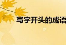 写字开头的成语（云字开头的成语）
