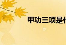甲功三项是什么（甲功三项）