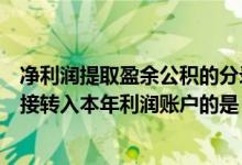 净利润提取盈余公积的分录（在下列账户中其期末余额可直接转入本年利润账户的是）
