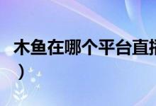 木鱼在哪个平台直播的（木鱼在哪个平台直播）