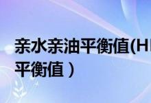 亲水亲油平衡值(HLB值)名词解释（亲水亲油平衡值）