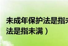 未成年保护法是指未满多少岁的（未成年保护法是指未满）