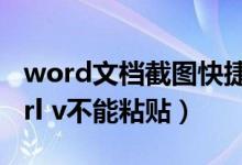 word文档截图快捷键ctrl加什么(word中ctrl v不能粘贴)