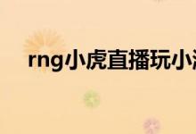 rng小虎直播玩小游戏（RNG小虎直播）
