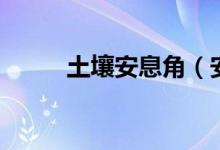 土壤安息角（安息角是什么意思）