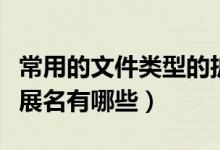 常用的文件类型的扩展名有哪些（常用文件扩展名有哪些）