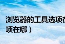 浏览器的工具选项在哪里（excel2010工具选项在哪）