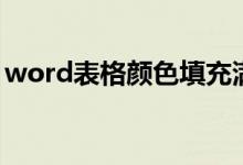 word表格颜色填充满(word表格颜色填充)