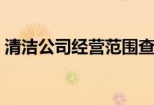 清洁公司经营范围查询（清洁公司经营范围）