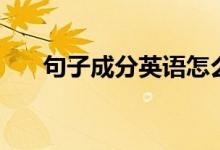句子成分英语怎么说(句子成分英语)