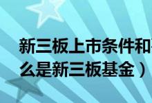 新三板上市条件和要求（新三板基础知识 什么是新三板基金）