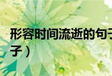 形容时间流逝的句子诗句（形容时间流逝的句子）