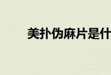 美扑伪麻片是什么药（美扑伪麻片）