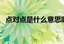 点对点是什么意思啊（点对点是什么意思）